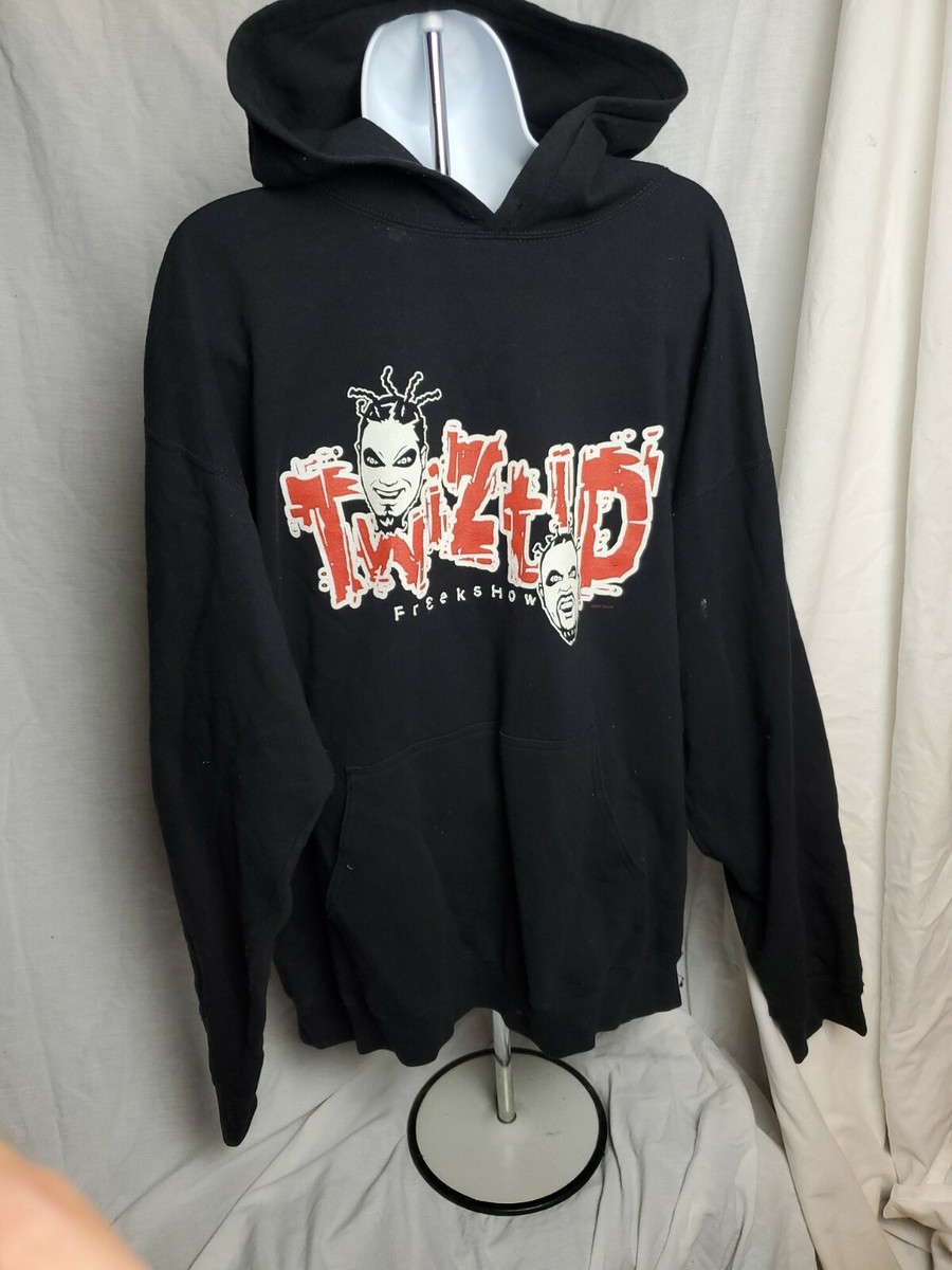 RARE* *VINTAGE L Twiztid Freek Show Hoody Angel Wings Split Face
