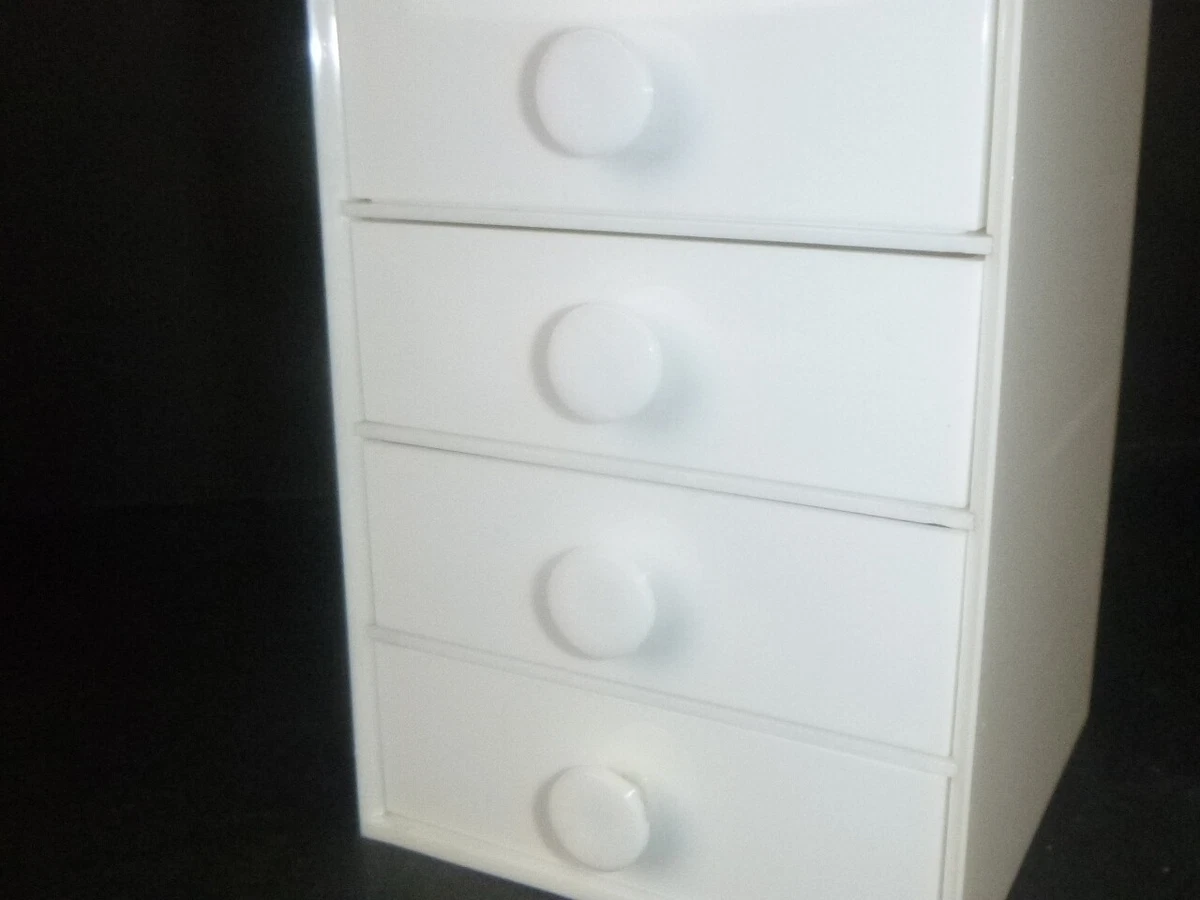 White acrylic 2024 desk with drawers