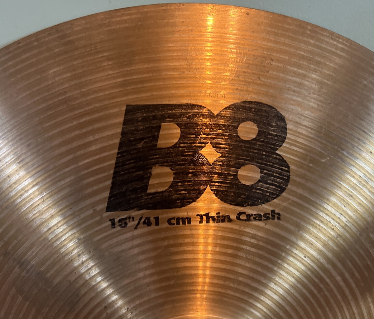 Sabian B8 15” Thin Crash Great Cymbal No Cracks Old Logo | eBay