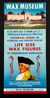 1960s Miami Florida Life Size Historic Scenes Wax Museum Vintage Travel Brochure
