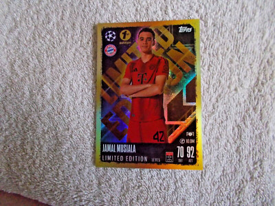 Match Attax 24-25 Fußball ''JAMAL MUSIALA'' #LEFE5 Bay München Trade Card L/E 1st