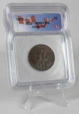 1913 Canada King George V 1 Cent MS63 BN Luster Toned Canadian Penny RCM
