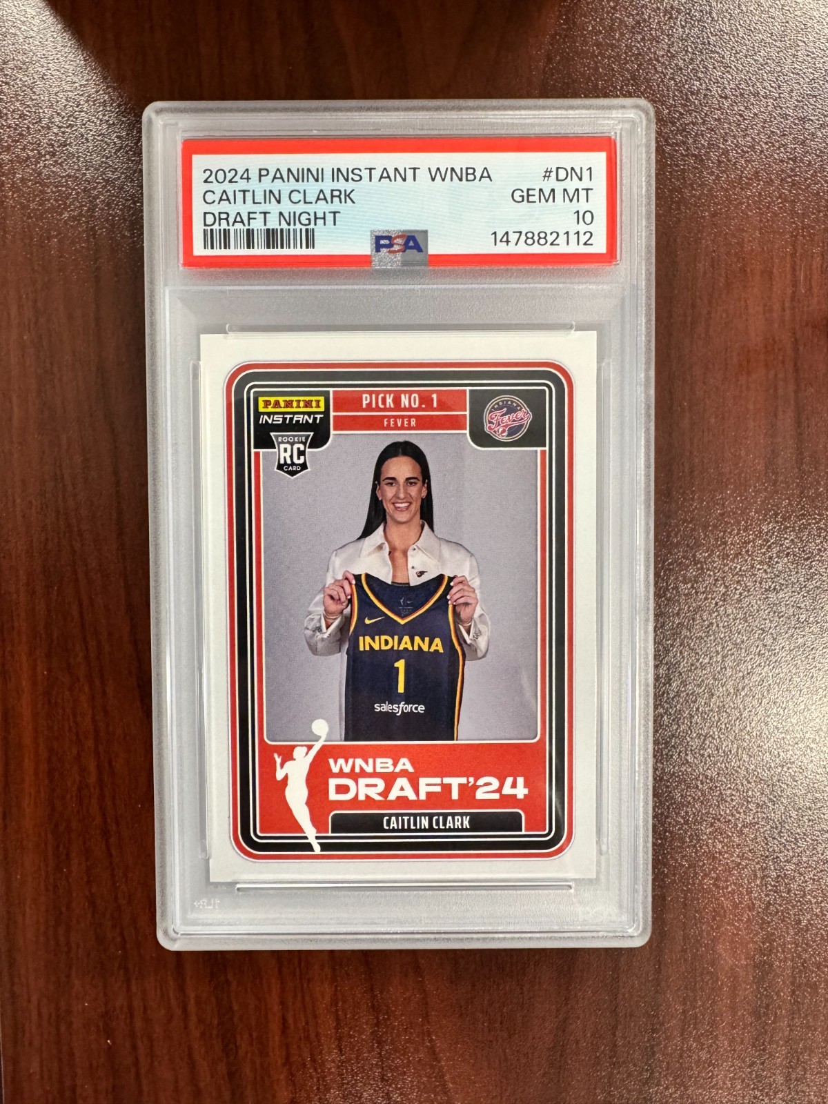 2024 PANINI INSTANT WNBA Caitlin Clark #DN1 Draft Night Rookie RC Fever PSA 10