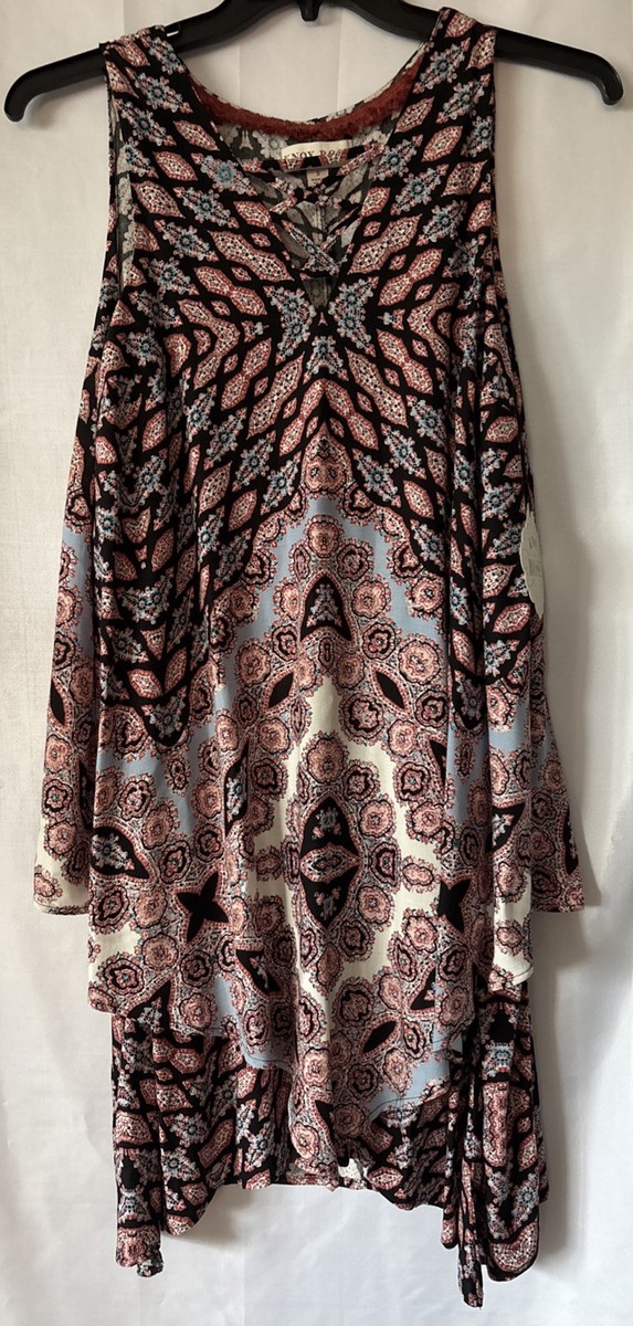 Knox Rose Bohemian Gypsy Double Layered Sleeveless Dress | eBay