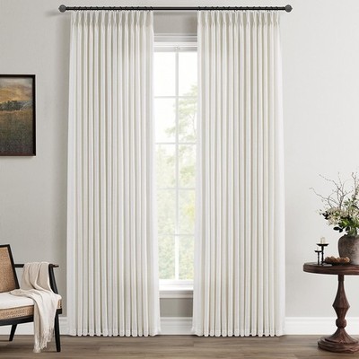Natural Linen Curtains 84 Inch Length 2 40''W x 84''L (Pack of 2), 