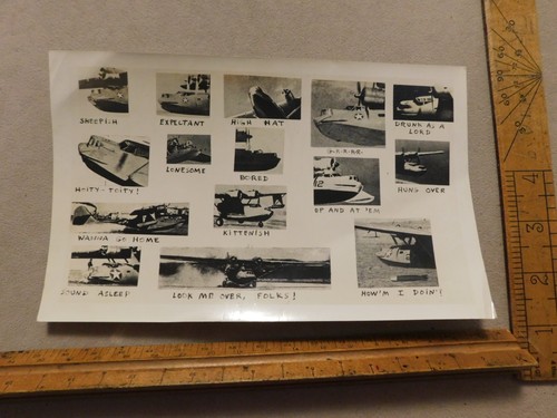 WWII Photo US NAVY PBY Flying Boat Photo With Expressions Original NARRAGANSET