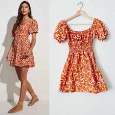 Faithfull the Brand Shahni Resort mini dress in Valencia Ditsy floral print US 4