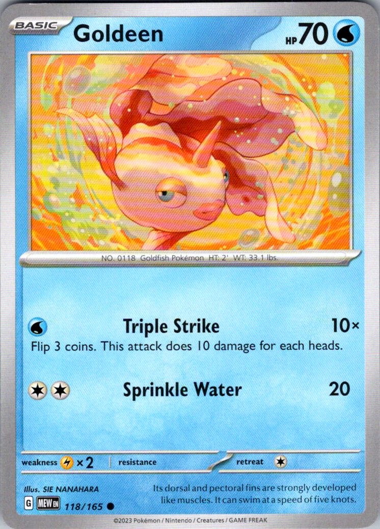 Goldeen 151 118/165 Common Pokemon Near Mint
