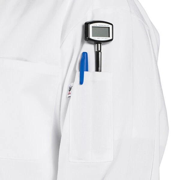 Uncommon Chef 0400 Unisex White Customizable Long Sleeve Chef Coat - XL - Image 2 of 4