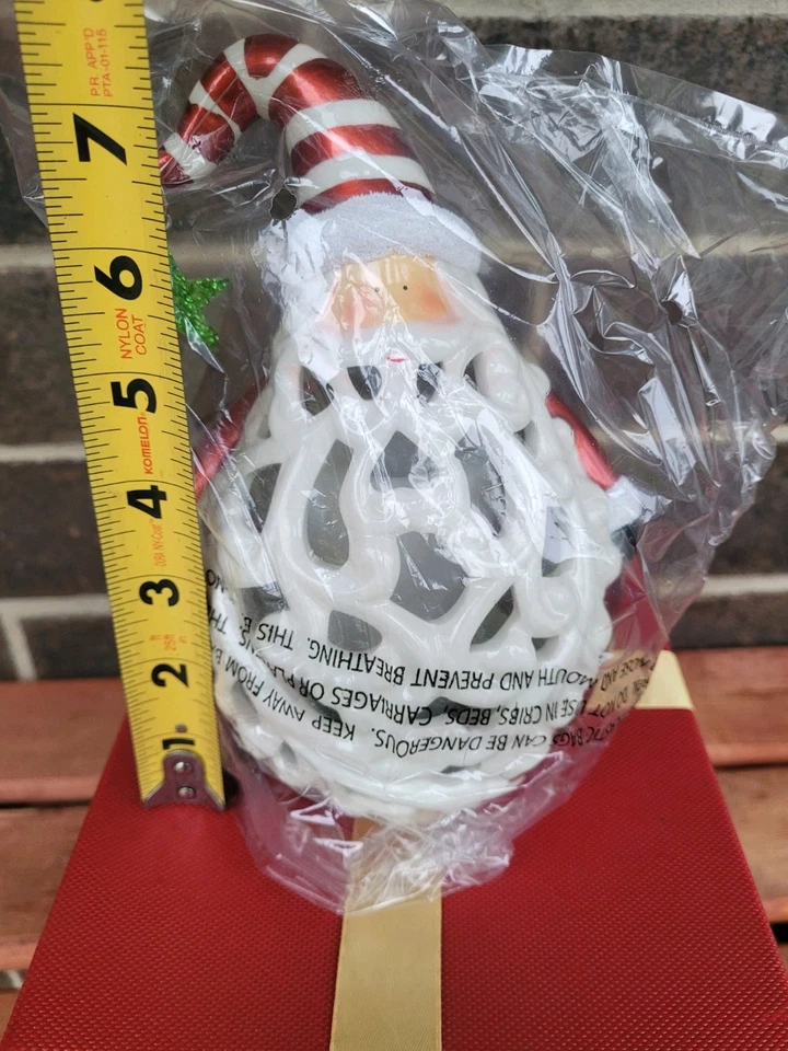 家庭反射 SANTA 灯笼带无焰蜡烛颜色变化 — 第 3/4 张图片