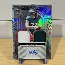 2024 Panini Obsidian Football NFL Will Shipley Eagles Rookie Materials Ink /99