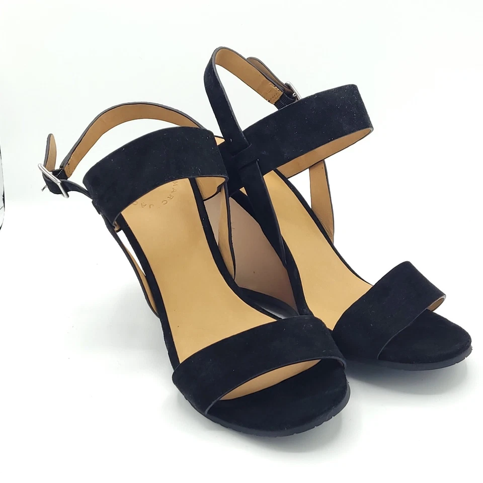Sandalias de cuña Marc By Marc Jacobs punta abierta negras para mujer talla 8,5 Foto 2 de 4