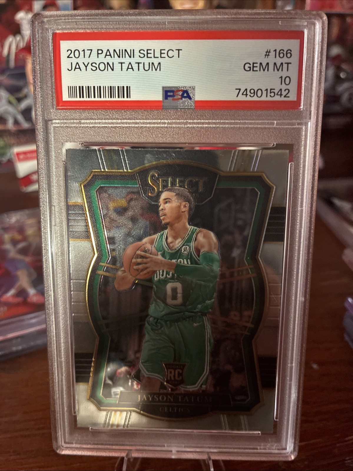 2017-18 Panini Select Premier Level Jayson Tatum Rookie RC #166 PSA 10 GEM