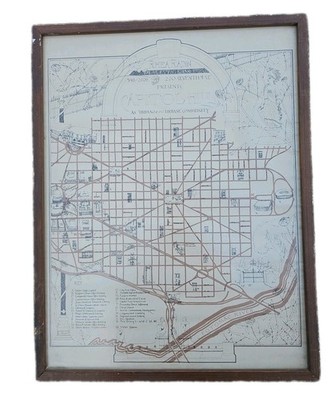 Vintage 1980 Capitol Hill DC Map Rhea Radin Real Estate Art by A. Oberdorf 24x18