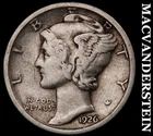 1926 Silver Mercury Dime - Scarce  Better Date  No Reserve  #G8759