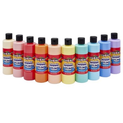 Pastels Washable Tempera Paint For Kids Bulk Pack 10ct, Assorted Soft Pastel ...
