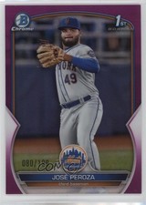 2023 Bowman Chrome Prospects Fuchsia Refractor 80/199 Jose Peroza José 10t9