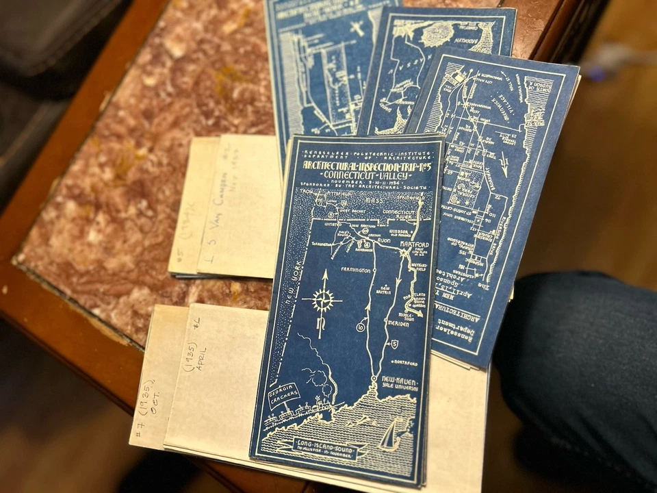 1930’s RPI Architecture Archives Famous Sites School Of Inspection 8 Blue Prints - Image 3 of 4