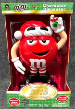 *NIB* M&Ms Christmas RED M&M Character Candy Dispenser 2015 Limited Edition