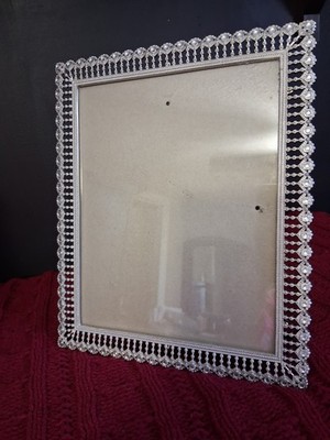 Rosemary Lane Home Picture Frame Adorned With Beautiful Crtstals & Beadwork