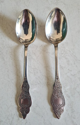 Vintage 2 Löffel 12,5cm 90er Silber Robbe und Berking Ostfriesenmuster Friesland