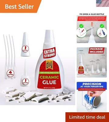 Waterproof Super Glue for Ceramic - Ceramic Glue Repair for Pottery, No Smell...
