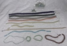 Big Lot Strung Glass Pearls - Jewelry Making, Crafting - Multiple Colors 1.3 Lb