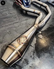 SP Concepts Big Bore 4.5 Stainless Steel 2-into-1 Motorcycle Exhaust System