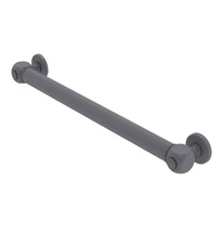 Allied Brass CU-GRS-18-GYM Cube Design Smooth Grab Bar 18" MATTE GRAY