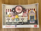 Vintage Coca-Cola Soda Shop Wall Clock, Jukebox and Diner