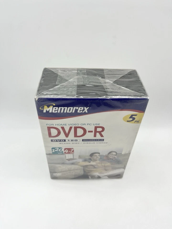 MEMOREX DVD-R 5 Pack Recordable Blank Discs 120Min/4.7GB 2004 - Image 4 of 4