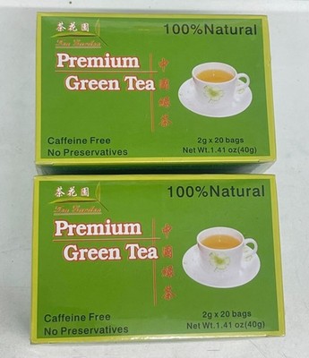Tea Garden Premium Green Tea  20 Tea Bags Caffeine Free  (Pack Of 2)