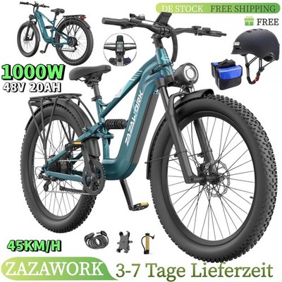 Elektrofahrrad 1000W E-Mountainbike 27.5'' 48V 20Ah Damen/Herren Off-road Fatbike
