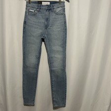 Calvin Klein Womens High Rise Skinny Jeans Sz 2 Light Wash NWT