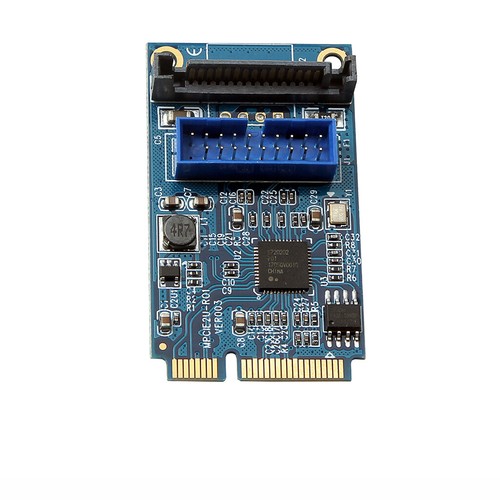 Mini PCIE PCI Express to Dual USB 3.0 ports 19pin 20pin Expansion Adapter Card - Picture 4 of 7