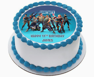 image is loading fortnite edible wafer circle 7 5 034 cake - fortnite cake