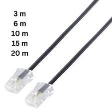 ISDN Anschlusskabel RJ45 <> RJ45 8P4C Telefon Western Stecker 3m 6m 10m 15m 20m