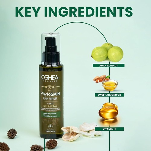 Oshea Herbals Phytogain Hair Serum For Smooth Hair Pack Of 100ml - Picture 4 of 8