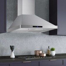 30 inch Wall Mount Range Hood Stainless Steel 700CFM Stove Vent Touch Panel LEDs