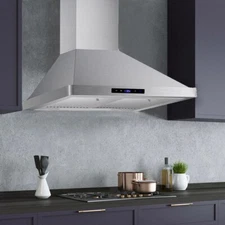 30 inch Wall Mount Range Hood Stainless Steel 700CFM Stove Vent Touch Panel LEDs