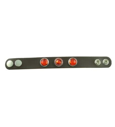 Lederarmband Butt-ons/Dekorknöpfen/Chunks 18,5-20,5 cm, Farbwahl - Bild 3 von 6