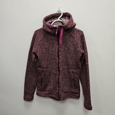 Rab Womens Amy Hoody Red White Fleece Chunky Sweater Warm Top Jacket Uk 12