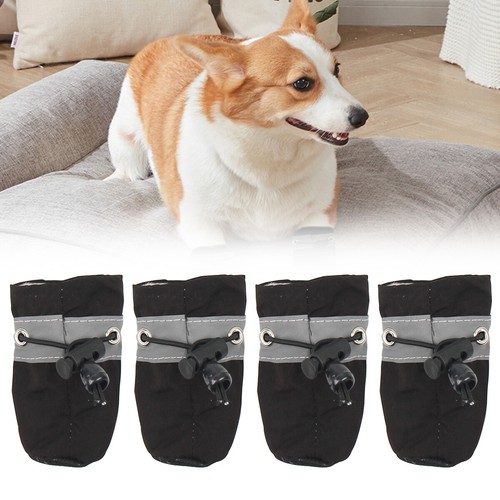4x Waterproof Pet NonSlip Shoes Dog Cat Rain Boots Pet Socks Booties