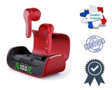 Wireless Bluetooth Stereo Headphones Range 10 Meters With Access Station Red