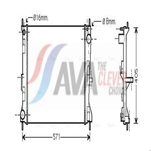 DNA2235 RADIATORE AVA NISSAN MICRA (K12) 1.5 DCI 48KW *Spedizione Inclusa!* - Foto 1 di 1