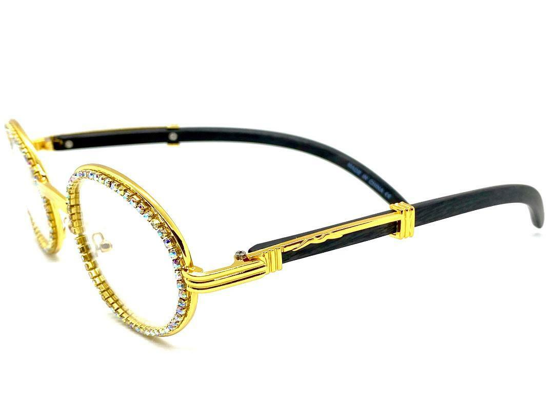 Occhiali Finti Uomo Da Uomo Sofisticati Classy Elegante Hip Hop Lenti Trasparenti Occhiali Oro Legno Occhiali Da Sole Polarizzati Uomo - Foto 5