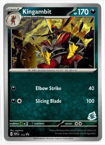 Pokemon Battle Academy 2024 Darkrai Deck Black Star Promo SVP113 Kingambit