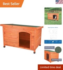 Spacious  Cozy Outdoor Dog House for Medium  Large Dogs - 40.75 x 26.75 Inch