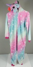 Kids Youth Unicorn Rainbow One Piece Costume, Ultra Soft, Pajamas, Furry, PJ