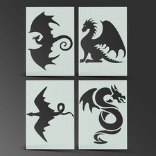 Dragon Reusable Stencil Knight Mylar Sheet Painting Wall Art Kids190 Micron